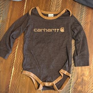Carhartt Dark Brown Infant Bodysuit 12M